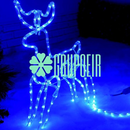 Manguera 100 Mts 2 Hilos Azul Luces Led Luz Fija Tivoli Exterior Redonda
