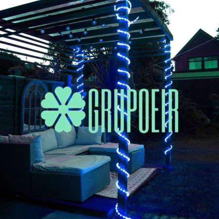 Manguera Led Azul 10 Metros Gel Exterior Navideña Luces De Navidad Megica