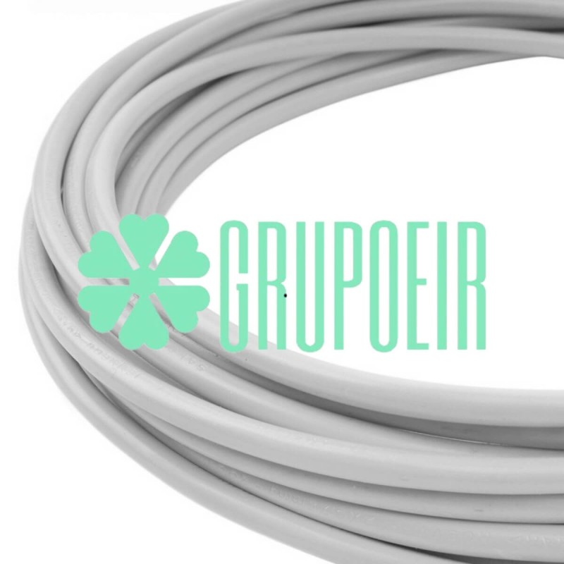 Cable 2x18 Redondo Blanco Liso Pvc Lamparas Candelabros Candiles 5.5mm 