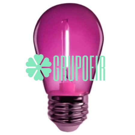 Foco 1w Led Rosa Decorativo Decoracion Evento Filamento Retro S14 E27