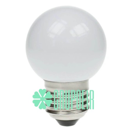Foco 1W P45 Led Blanco G45 Colores Miniglobo Plastico Rosca E27 Exterior