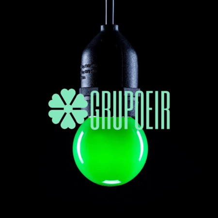 Foco 1W P45 Led Verde G45 Colores Miniglobo Plastico Rosca E26 E27