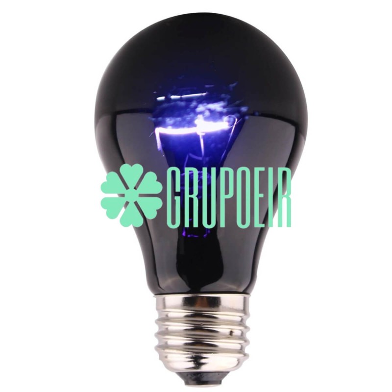 Foco Luz Negra 75W A60 E27 Iluminacion Curado Revelado Uv Serigrafia