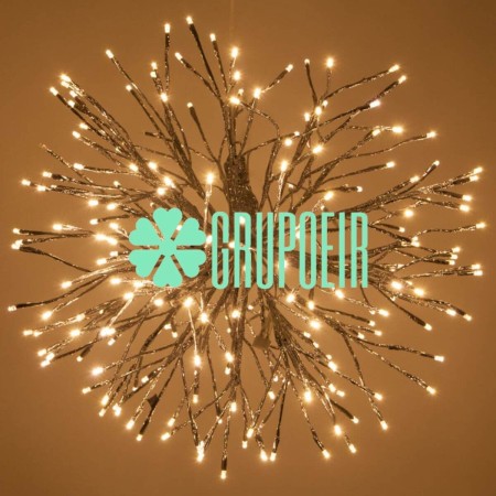 Estrella Luces Led 80 Cms Calido Erizo Decoracion Navideña Colgante