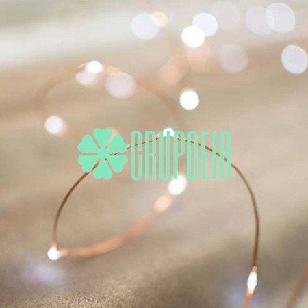 Luces Alambre Cobre Blanco Micro Led Enchufe Serie Exterior 10 Metros