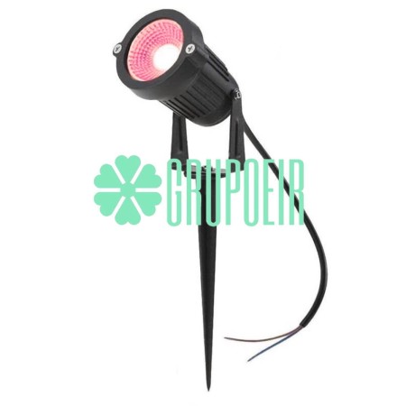 Estaca Led 15W Rojo Lampara Luces Jardin Exterior Arbol Fachada Paisajismo