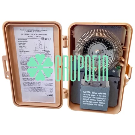 Timer Tork 8001P 24 Horas 120V 3/4 HP 1P2T Cisterna Hotel Condominio