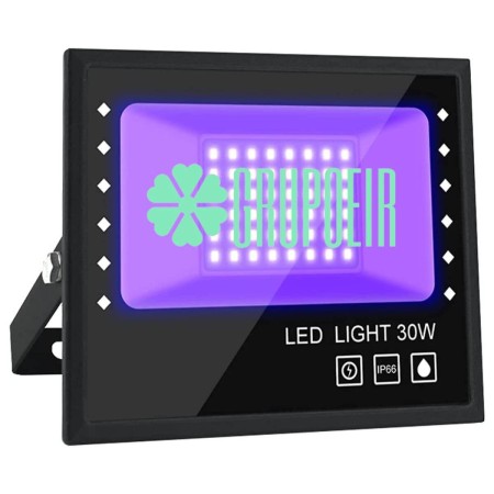 Reflector Luz Negra 30W Led Ultravioleta Uva Exterior Evento Fiesta Salon
