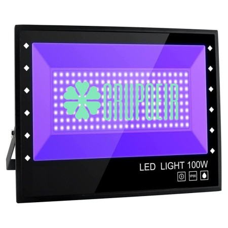 Reflector Luz Negra Led 100W Ultravioleta Uva Exterior Navidad Villa Navideña
