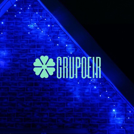 Cascada 6 Mts Led Azul 300 Luces Navidad Alumbrado Festivo Navideño