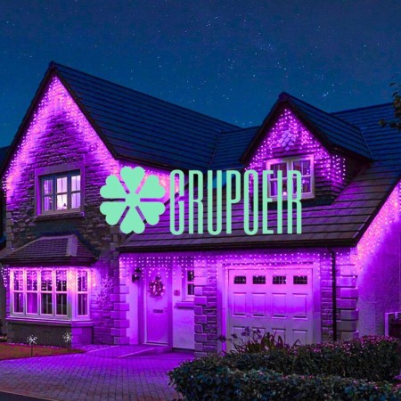 Cascada 6 Mts Led Rosa 300 Luces Navidad San Valentin Alumbrado Festivo