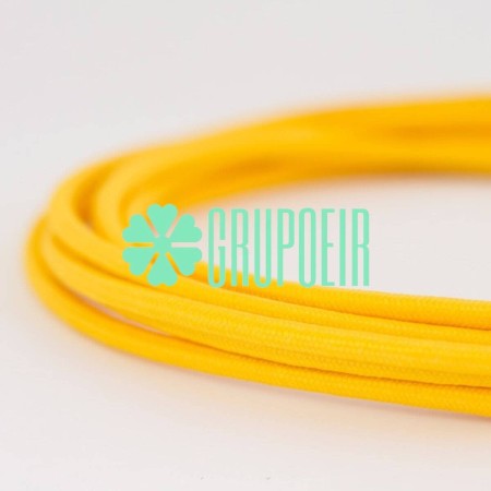 Cable Amarillo 100 Mts Textil Fino Electrico Redondo 2x18 5.5mm Lamparas