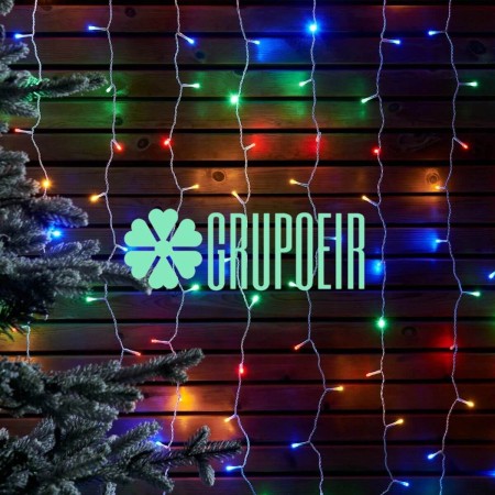 Cortina 3X3 Mts Magica Color Luces Led Navidad Plaza Comercial Evento