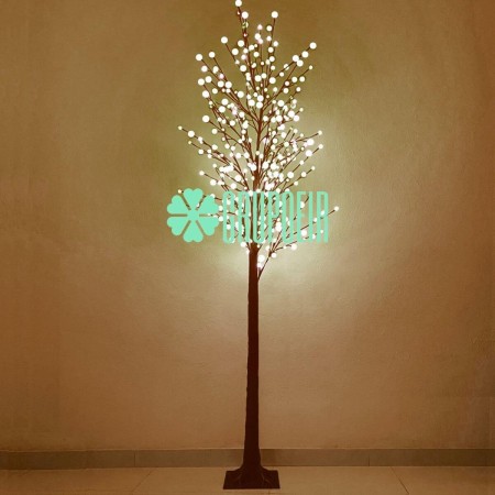 Arbol Luces Led Cálido 2.20 Mts Globo Iluminado Navidad Evento Decoración