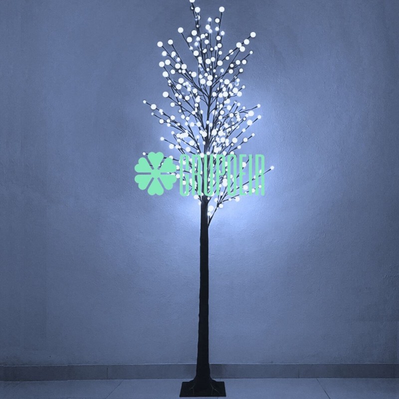 Arbol Luces Led Blanco 2.20 Mts Globo Iluminado Navidad Evento Decoración