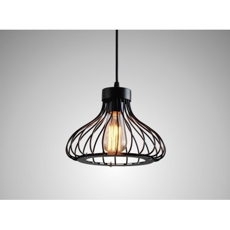 Lampara Vintage Industrial Colgante Jaula Onion Shape Edison Retro