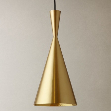 Lampara Tom Dixon Tall Brass Beat Dorado Industrial Restaurante Hotel Bar