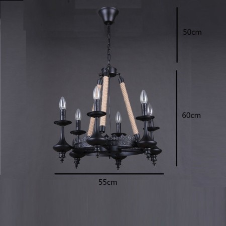 Candelabro Lampara Vintage Industrial Antique 6 Focos Edison