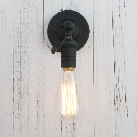Lampara Industrial Antique Minimalist Sconce Black