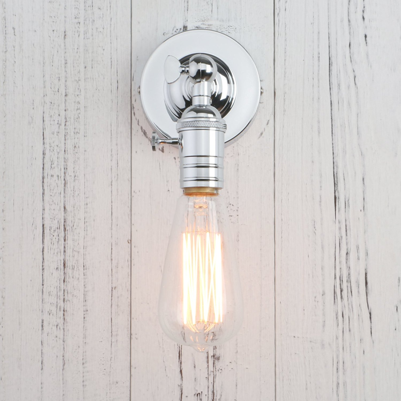 Lampara Industrial Antique Minimalist Sconce Silver