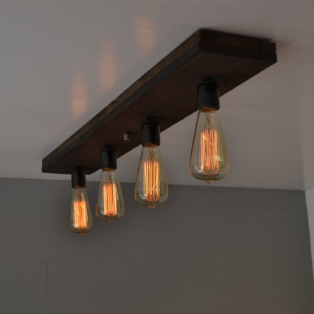 Candil Madera 4 Focos | Grupo EIR