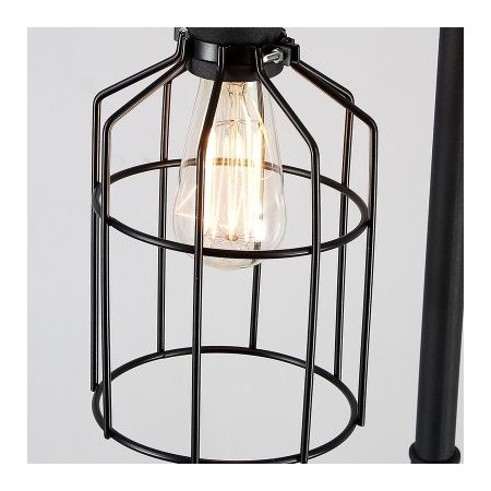 Lámpara Vintage Industrial Piso Loft 3 Focos Edison Jaulas Birdcage