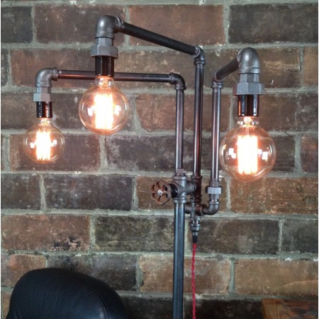 Lampara Vintage Industrial Piso Loft 3 Focos Edison Rustic