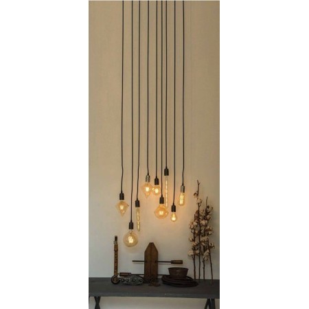Candelabro Lampara Vintage Industrial Racimo 9 Focos Edison Led