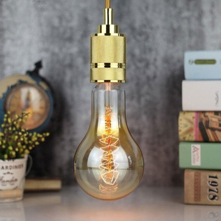 Foco Edison Vintage Filamento de Carbono Luz Cálida Antique Tall 40W