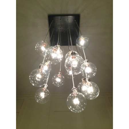 Candelabro Lampara Vintage Industrial Racimo 16 Maxiglobos Edison