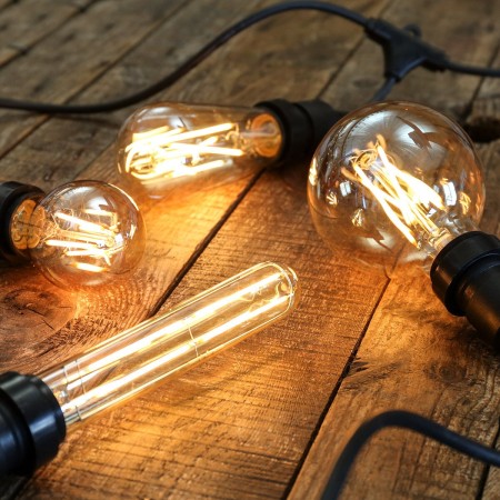 Foco Edison Vintage LED Luz Cálida Atenuable Dimmable Bombilla Ámbar 4W