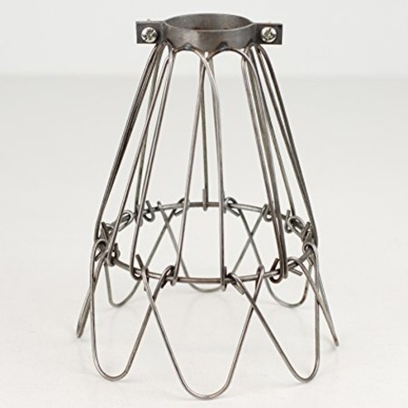 Jaula Vintage Decoración Diseño Lámparas Retro Edison Florette Plata