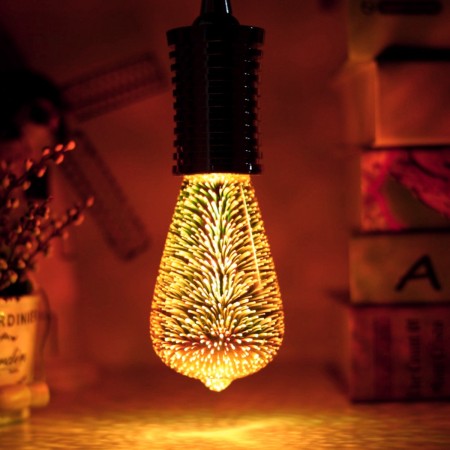 Foco LED 3D Fuegos Artificiales Vintage Decorativo Clásico Fireworks 
