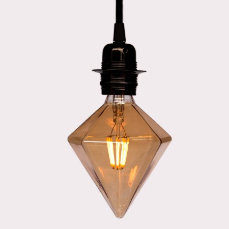 Foco Edison Vintage LED Filamento Decorativo Luz Cálida Diamante 8W