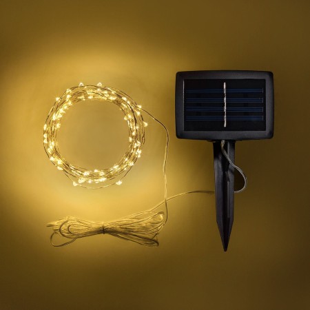 Luces de Hadas Solares Exterior Cálido Jardín Evento Navideñas 10 Mts