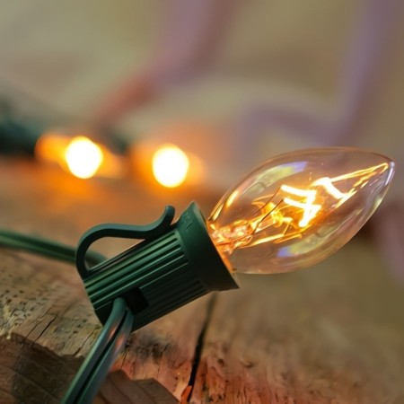 Extensión Guirnalda 10 Mts Serie Luces 33 Focos Vela Luz Cálida E17 