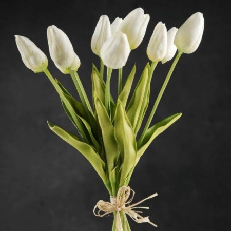 Tulipán Crema Artificial Tipo Natural Bodas Ramos Botonier Boutonniere