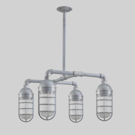 Candelabro Rustico 4 Lamparas Vintage Industrial Ceiling Miner Pendant