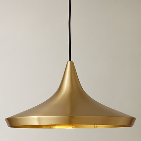 Lampara Tom Dixon Wide Brass Beat Dorado Industrial Restaurante Hotel Bar