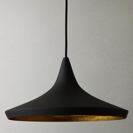 Lampara Tom Dixon Black Beat Wide Negro Colgante Industrial Decorativa