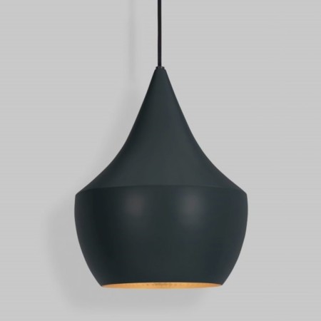 Lampara Tom Dixon Black Beat Fat Negro Colgante Industrial Decorativa
