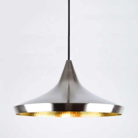 Lampara Tom Dixon Beat Silver Wide Plateada Decoracion Minimalista Moderna