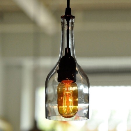 Lámpara Colgante Botella Cocina Comedor Barra Escaleras Doble Altura Sala