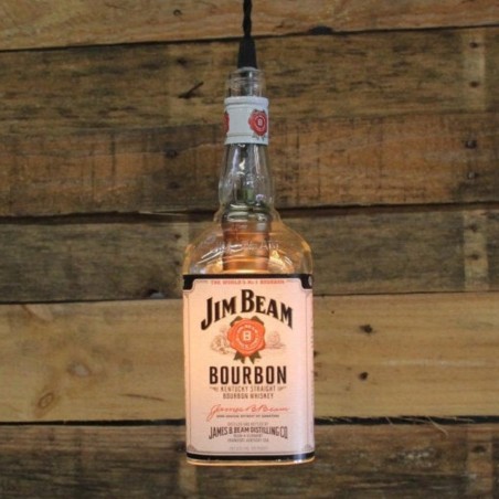 Lámpara Botella Whiskey Jim Beam Decoración Estilo Elegancia Bar Barra 