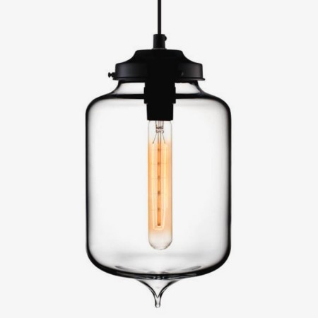 Lampara Colgante Vintage Industrial Edison Retro Torreta de Cristal