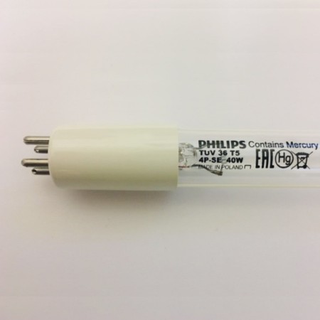 Tubo Lámpara Purificadora 4 Pines 40W TUV 36T5 HE 4P SE UNP/32 Philips
