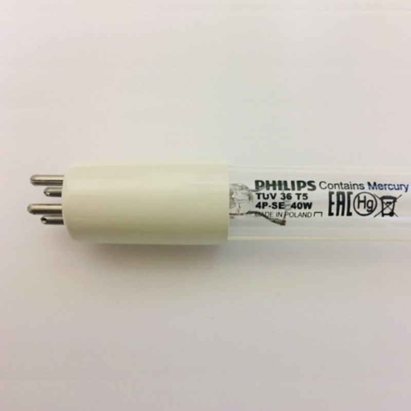 Tubo Lámpara Purificadora 4 Pines 40W TUV 36T5 HE 4P SE UNP/32 Philips