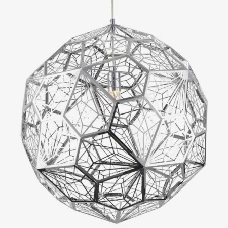 Lámpara Colgante Industrial Techo Tom Dixon Etch Web Steel 60 Cms