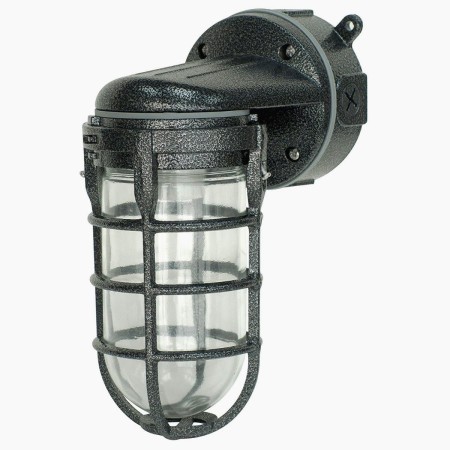 Lámpara Industrial Exterior Muro Pared E27 E26 Bunker Antique Negro 