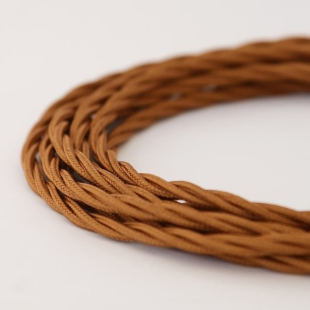 Cable Trenzado Torcido Chocolate Medio Lámparas Luminarias Iluminación